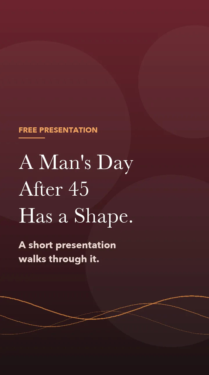 Opening frame of the presentation: light lettering on a deep wine background